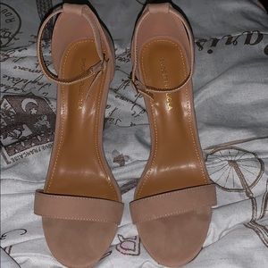 Brown high heels